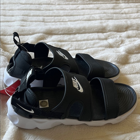 Nike Women's Owaysis Sandals Black White - Picture 4 of 9
